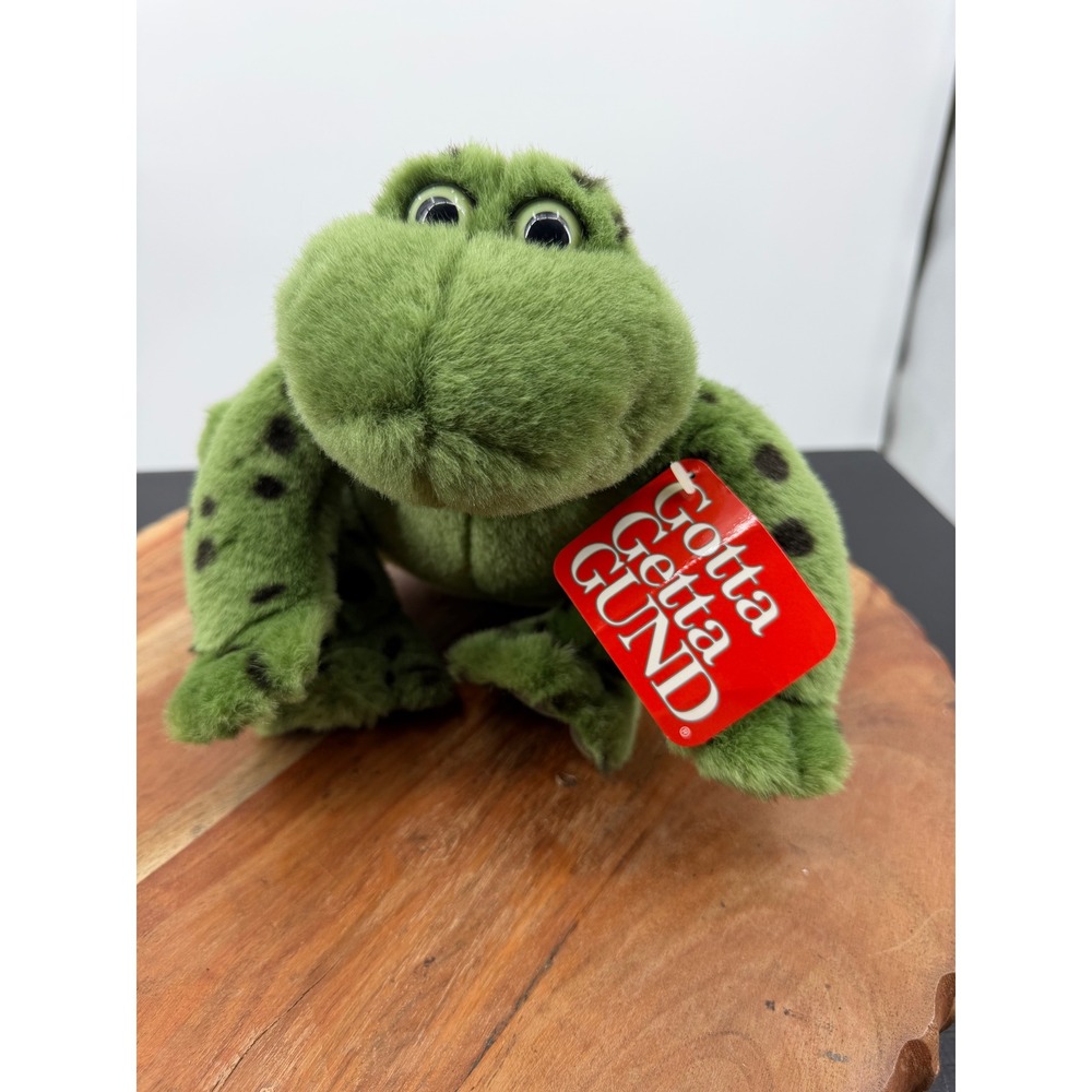 Gund Jeremiah bullFrog Plush Toy Frog Green Spotted 6106 Soft Stuffed Animal
